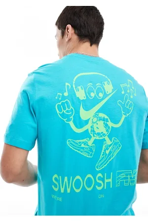 Nike Swoosh FM graphic backprint t-shirt in teal