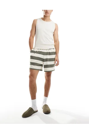 ASOS Lounge short in green stripe