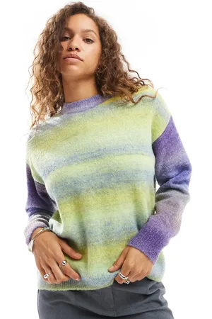 Urban Revivo Fluffy yarn striped jumper in