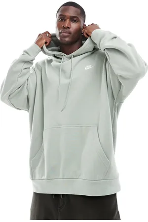 Nike Club french terry oversized hoodie in olive