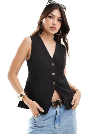 New Look Longline button down waistcoat in