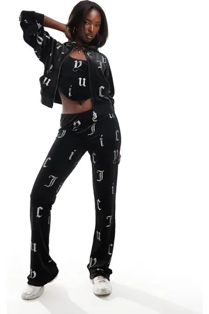 Juicy Couture Velour monogram trouser co-ord in