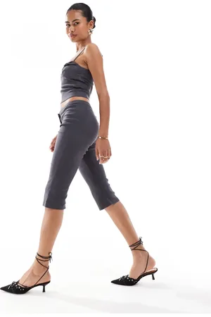 Motel Sawil fitted capri trouser co-ord in charcoal