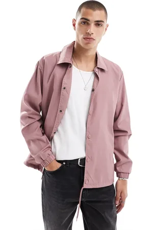 Brave Soul Lightweight coach jacket with popper stud fastenings and elasticated hem in