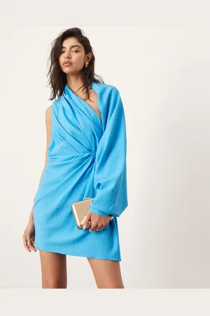 ASOS Ultimate drape mini dress in blue