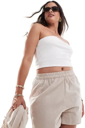 Esmée Esmee Exclusive Curve textured beach short co-ord in oat