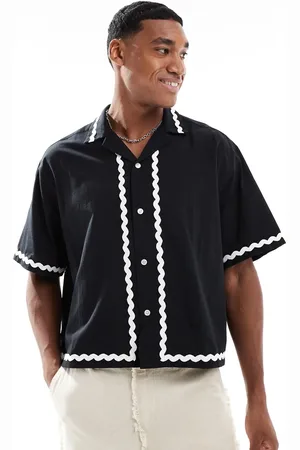ASOS Oversized boxy shirt with tape detail in