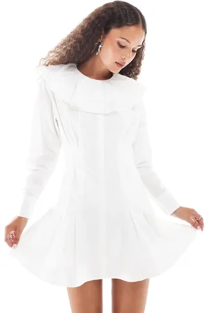 Urban Revivo Ruffle circle collar mini dress in