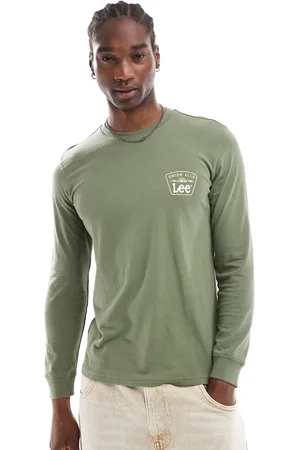 Lee Union Alls workwear logo back print long sve t-shirt in