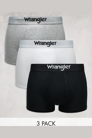 Wrangler 3 pack masson trunks in , grey and black