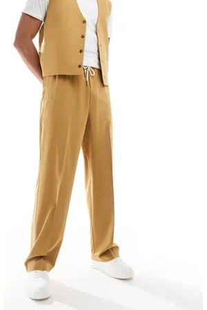 ASOS Smart co-ord pull on wide leg trouser in mustard