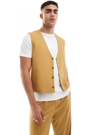 ASOS Smart co-ord boxy waistcoat in mustard
