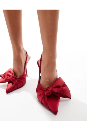 Simmi London Simmi London Berry Slingback with half bow in