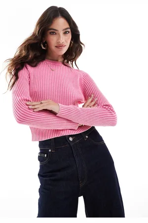 VERO MODA Cropped ribbed knit in acid wash