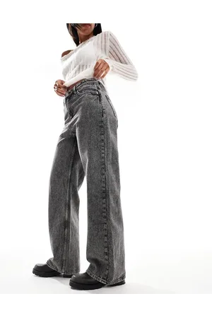 Monki Naoki loose fit low rise jeans in acid wash