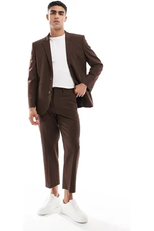 ASOS Straight crop suit trousers in