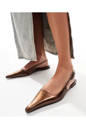 ASOS Leash slingback ballet in copper