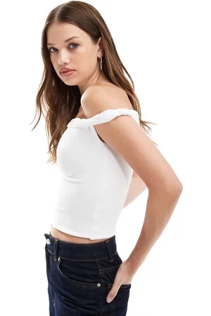 Cotton On Cotton On twist short sleeve top in pocelain