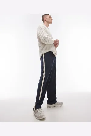 Topman Straight leg jogger with side stripe in