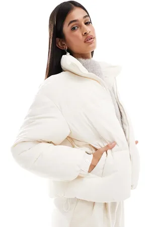 Bershka Padded jacket in ecru