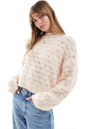 Miss Selfridge Pretty pointelle stitch jumper in soft
