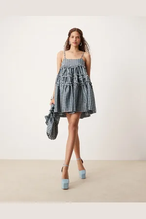 Sister Jane Dream organza mini dress in check print