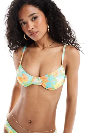 Kulani Kinis X Lexi Hidalgo ditzy underwire bikini top in Sunkissed Soul