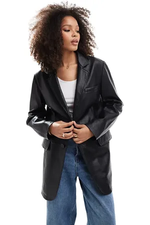 Barneys Originals Leather blazer in