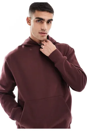 ASOS Premium heavyweight oversized hoodie 400gsm in burgundy
