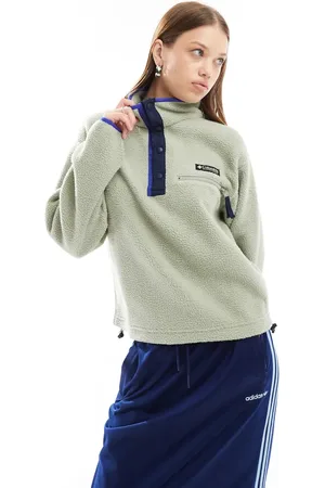 Columbia Helvetia II cropped half snap fleece in safari