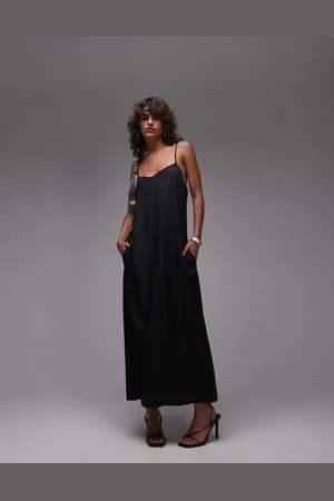 Topshop Tailored pinstripe midi slip dress
