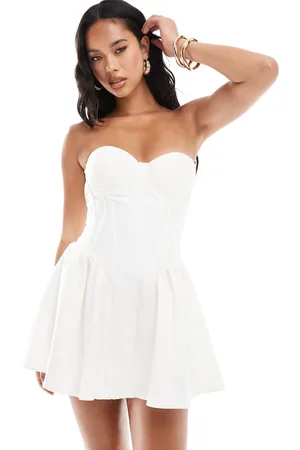 HEIRESS BEVERLY HILLS Premium structured satin corset flippy dress in