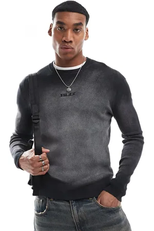 Bershka Faded knitted jumper in