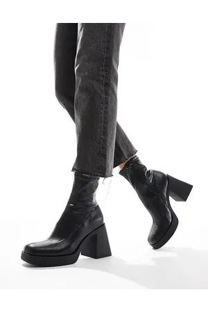 Stradivarius Platform heel ankle boot in