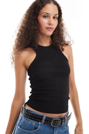 COLLUSION Ribbed racer vest in