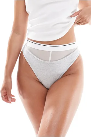 Weekday Layered Cotton Mesh Braz Brief in