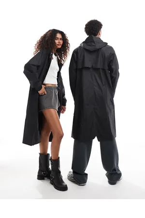 Rains 18360 unisex waterproof longer jacket in