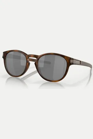 Oakley Latch™ round sunglasses in with grey mirrored lens in matte tortoise