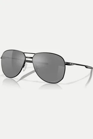 Oakley Contrail oval polarised sunglasses in with grey mirrored lens in matte