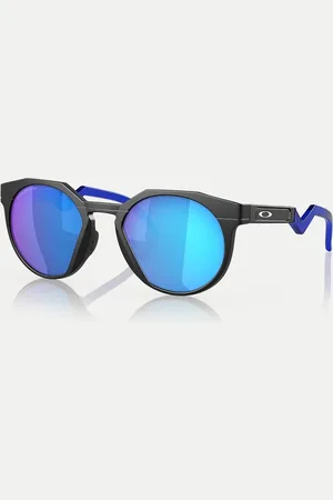 Oakley Hstn round polarised sunglasses with blue mirrored lens in matte