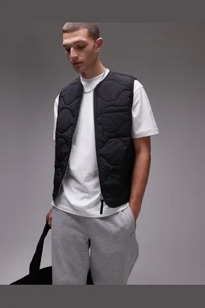 ARKET Quilted gilet with zip front in