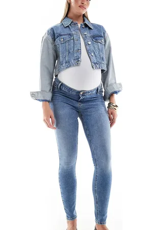 ASOS ASOS DESIGN Maternity ultimate skinny jeans with over bump in mid