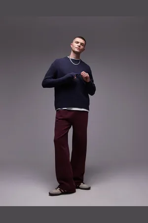 ARKET Knitted crew neck jumper in navy