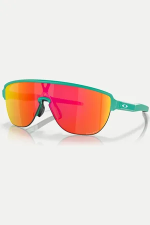Oakley Corridor shield sunglasses in with orange mirrored lens in matte celeste
