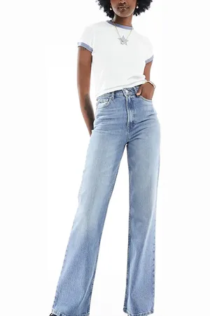 ASOS Tall comfort stretch straight leg jean in mid