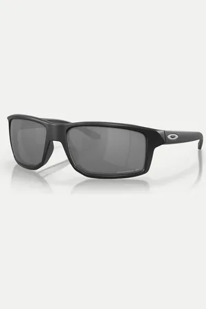 Oakley Gibston rectangle polarised sunglasses in with grey mirrored lens in matte