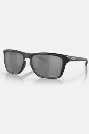 Oakley Sylas rectangle polarised sunglasses in with grey mirrored lens in matte