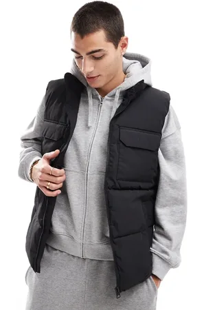 Only & Sons Padded utility gilet in