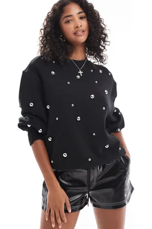 & OTHER STORIES Sweatshirt in with all over silver studs embellishment
