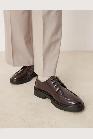 ASOS Chunky lace up derby shoes in with apron